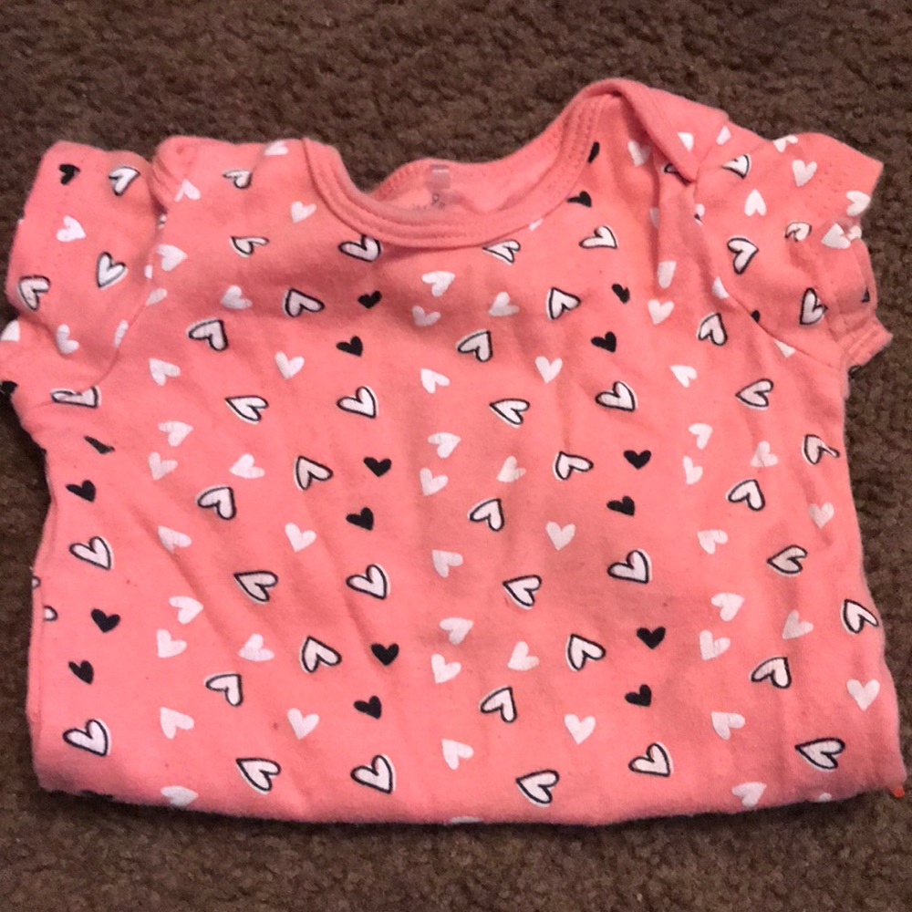 pink heart onesie